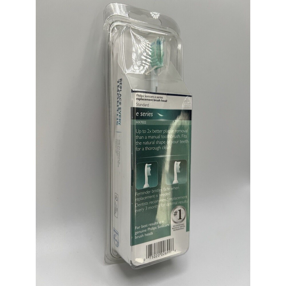 Philips Sonicare E Series Standard 2 Replacement Brush Heads HX7022 - Picture 4 of 6